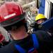 Emergency rescue technician Kevin Dillen prepares for the training exercise from top of a crane on Sunday. Daniel Brenner I AnnArbor.com